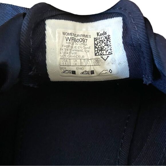 Kate Spade x Keds Glitter Low Top Sneaker Navy Blue Women’s US Size 6.5 - Picture 8 of 8